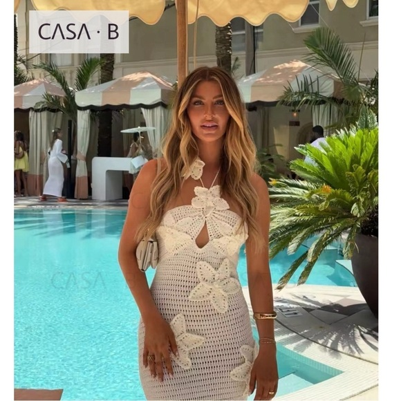 NEW to CASA B💫| Amara Floral Crochet Maxi Dress - Ivory - Picture 5 of 6